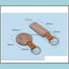 Keychains mode -accessoires blanco leer en houten sleutelhanger richtronde ronde houten sleutelring voor gepersonaliseerde gravure carving la5059024