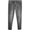Spring 2022 and Summer Men's Smoky Grey Boutique Simple Medium Waist Micro Elastic Small Straight Jeans