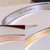 Love Bangle узкая версия Au 750 Gold 18 K никогда не исчезает 5а с коробкой с отверткой официальной копии ювелирных украшений высшего качества BR7339746