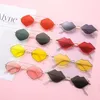 Outdoor Eyewear Sexy Lips Shape Sunglasses Retro Small Frame Metal Fashion Ocean Lens For Men And Women