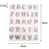 DIY alfabetnumrar cookie cutter mönster Emböjare stämpel bokstäver dekorera fondant kakverktyg sockermod transparent stämpel 220815