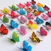 12pcs 3D Butterfly Wall Sticker PVC Simulation Stereoscopic Butterfly Mural Sticker Fridge Magnet Art Decal Kid Room Home Decor C0802