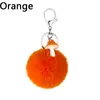 Keychains Artificial Fur Ball Keychain Plush Pom Furry Key Chains Rings Söta svamphänge Keyring Holder Christmas Gift Enek22