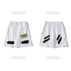 Digner Luxury Summer OFFS Classic Shorts Fashion Mens And Womens White Black High Street Loose Leisure Sports Beach Swim Short