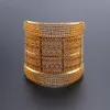 Luxury Dubai Wide Bangle for Women Men Gold Color African Bracelets&Bangles India Jewelry Bridal Wedding Gifts