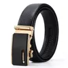 Belts Fashion Mens Business Leisure Belt Concise Split Leather Waist Strap Dress Suit Accessories Cinto Casual Gold Alloy Buckle 3.6cmBelts