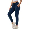 Yoga Nine Leggings DrawString Justering Slim Fit Jogging Gymkläder Kvinnor Sport Casual Leisure mångsidig tät byxa