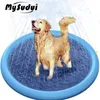 MySudui Pet Sprinkler Pad Play Cooling Mat Swimming Pool Outdoor Inflatable Water Spray Tub For Dog Summer Cool LJ200918