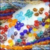 Other Loose Beads Jewelry Faceted Drop Crystal For Making Bk 3X5/4X6/6X8/8X12Mm Tear Lampwork Glass Bracelets Di Dhgbb
