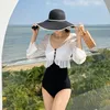 Kobiet stroje kąpielowe Wysokiej talii One Piece Girl Swimsuit Push Up Samica Odchudzanie Plus Bikini Z Ruffles Plaża Pływać dla kobiet Retro Panie