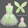 Abiti da ragazza Kid Girls Princess Fairy Costume Tinkers Bell Tutu Dress senza maniche Wing Girl Cosplay Carnival Halloween PartyGirl's