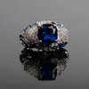 Cellacity Classic Silver 925 Ring For Charm Women With Oval Blue Sapphire Gemstones Fingle Fine Jewerly Whole Size 6 10 2207257882642