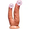 2021 Best-Sell Super Soft Realistic Wearable Dildo Penis Lesbian Toy Double Penetration Vagina Anal kvinnlig onani Sexiga leksaker
