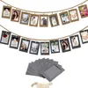 10pcs diy po frame houten clip papieren houder houder muurdecoratie voor bruiloft afstuderen feest po booth rekwisieten 220719