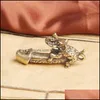 Keychains Acess￳rios de moda Creative Brass Elephant Masculino Penis Figuras Miniaturas Decora￧￣o Home Man Genitals Car Keych Dh8ut