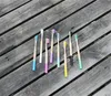 Rainbow Bamboo dentes de dentes de dentes Multi cores alça redonda Bristle preta adulta tandenborstel maçaneta de madeira de baixo carbono escova de dente de carbono