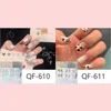 Falska naglar JP2651-B3Removable Nail Patch som bär pärlbjörn falskt lim på tips Set Prud22