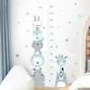 Cartoon Baby Height Measurement Lion Animals Wall Sticker Stars Vinyl Children Nursery Art Decals for Kids Room Home Decoration 220727