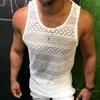 Tank Men kamizelki Koszulka bez rękawów S na męskie odzież Letnia swobodna siłownia fitness Slim Fit Shirts Top 220623