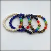 Kralen strengen armbanden sieraden gemengde stijlen handgemaakte 8 mm voor mannen vrouwen genezen nce kralen natuursteen yoga c dhyeh