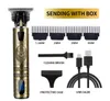 T9 USB Electric Hair Cutting Machine Uppladdningsbar Ny Hairing Clipper Man Rakapparat Trimmer för Män Frisör Professionell Beard Shaving Trimmer Enhet Snabb leverans