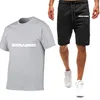 Sea Doo Seadoo Moto Print Men Harajuku Tracksuit Short Sleeve Training Suit Summer T Short Shorts Sport 2 Piece Set 220621