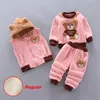 Completi di abbigliamento Moda Neonati maschi Vestiti Autunno Inverno Caldo Ragazze Bambini 3 pezzi Completi Completi Nati Set per neonatiAbbigliamento