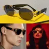 Óculos de sol em formato oval V3 para homens e mulheres óculos de metal dourado F40045 estilo verão anti-ultravioleta retrô acetato preto ponte de armação completa com óculos S