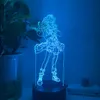 Night Lights Genshin Impact 3d Led Lamp Bedroom Manga Anime Figure Acrylic Portrait Room Decor Lampara De Noche Dormitorio LuceNightNight