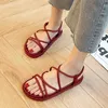 TopSelling new fashion strap women's PVC flat heel fairy style shoes cool and comfortable net red lady sandals Classic luxury casual sandals