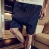 Herr shorts sommar mode randig droppe gren harem herrar elastisk midja plus storlek 5xl baggy lös casual streetwear beach327u