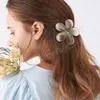 Transparente Blumen-Haarspangen, Klemme für Damen, mittlere Größe, Kunststoff-Haarklammern, weibliche Blumen-Haargummis, Pferdeschwanz-Haarnadeln, Länge 7 cm3100044