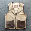 Men's Vests Men Sheepskin Genuine Leather Vest Wool Lined Thick Warm Real Casual Sleeveless Jackets Russia Winter Waistcoat Zipper Kare22