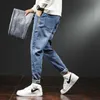 Jeans larghi spessi in velluto da uomo Plus Inverno Pantaloni Harem caldi alla moda stile Hong Kong Pantaloni in denim in pile di marca maschile 220328