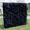 Mur de fleurs artificielles personnalisé 3D tissu de plumes tissu enroulant l'ornement d'artisanat pour la décoration de mise en page de toile de fond de mariage