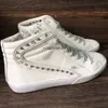 Golden Sneaker Mid Star Deluxe Marka Styl High-Top Women Casual Shoes Cekiny Klasyczne Białe Doustne Brudne Mężczyźni But