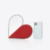 Diamond Red Heart Evening Clutch Bags Women Designer Chic Acrylic Handle Black Purse For Wedding Party Sac A Main 220611