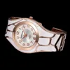 Relógios de pulso 2022 Moda Lady Watches Relogios aço de esmalte branco Gold Women Wide Wide Watch Wonge Quartz Clock Bangle