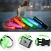 Collare per cani luminoso a LED Ricaricabile Luminoso Regolabile Grande luce notturna Sicurezza per animali domestici per gatti di piccola taglia 220815