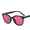 Net Red Sunglasses Metal Frame PC pink green black Lenses small frame round glasses female star with footprint designer model non-original Leopard print