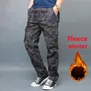 Cargo Mens Casual Multi Pockets Large Size Tactical Men Outwear Army Straight Winter Pants Trousers 220705