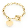 Fashion Love bracelets luxury heart charm bracelet for women letter printed 316 stainless steel Jewelry gold silver rose gold Pulseiras Famous designer