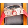 Relógios Designer de relógios Designer de luxo de luxo relógio mecânico Richa Milles RM030 Movimento totalmente automático Sapphire Mirror Rubber Watch Band Swiss