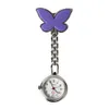 Pocket Watches Fashion Butterfly Table Watch With Clip Brooch Chain Quartz JAN88
