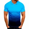 Men Polo Men Shirt krótkie rękawowe koszulę polo Contrast Color Polo Odzież letnia streetwear swobodny moda Mężczyźni Tops 220525