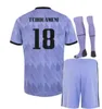 Benzema Men Football Kit 2022 2023 Soccer Jersey Shorts Socks Vini Jr Camaveringa Tchouameni Alaba Hazard Modric