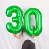 Party Decoration 1Set Giant Green Crocodile Foil Balloons Jungle Toys Children Birthday Decorations 32Inch Number Sequin Latex Globosparty