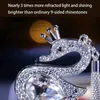 Interiördekorationer Auto Rearview Bling Crystal Decor Charm Elegant Swan Rhinestone Ornament Lucky Pendant DecorationInterior Decorationsin