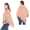 نساء Batwing Cape Faux Fur Fur Loak Pullover Poncho Chenille الحياكة سترة مع تنحنح مهذب بالإضافة إلى الحجم