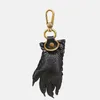Genuine Leather Key Chains Rings Crocodile Paw Bag Decoration Car Keychains Holder Silver Metal Backpack Handbag Pendant Keyring Gifts Jewlery Charms Accessories